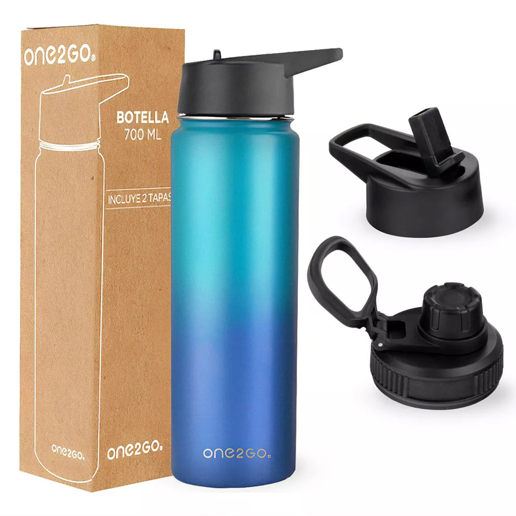 Botella Térmica One2Go Acero Inoxidable 700 Ml Azul