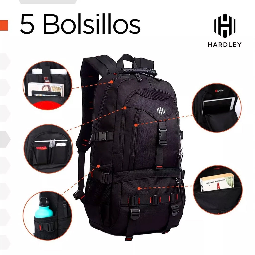 Mochila Notebook Outdoor Hardley Impermeable Nylon Balístico