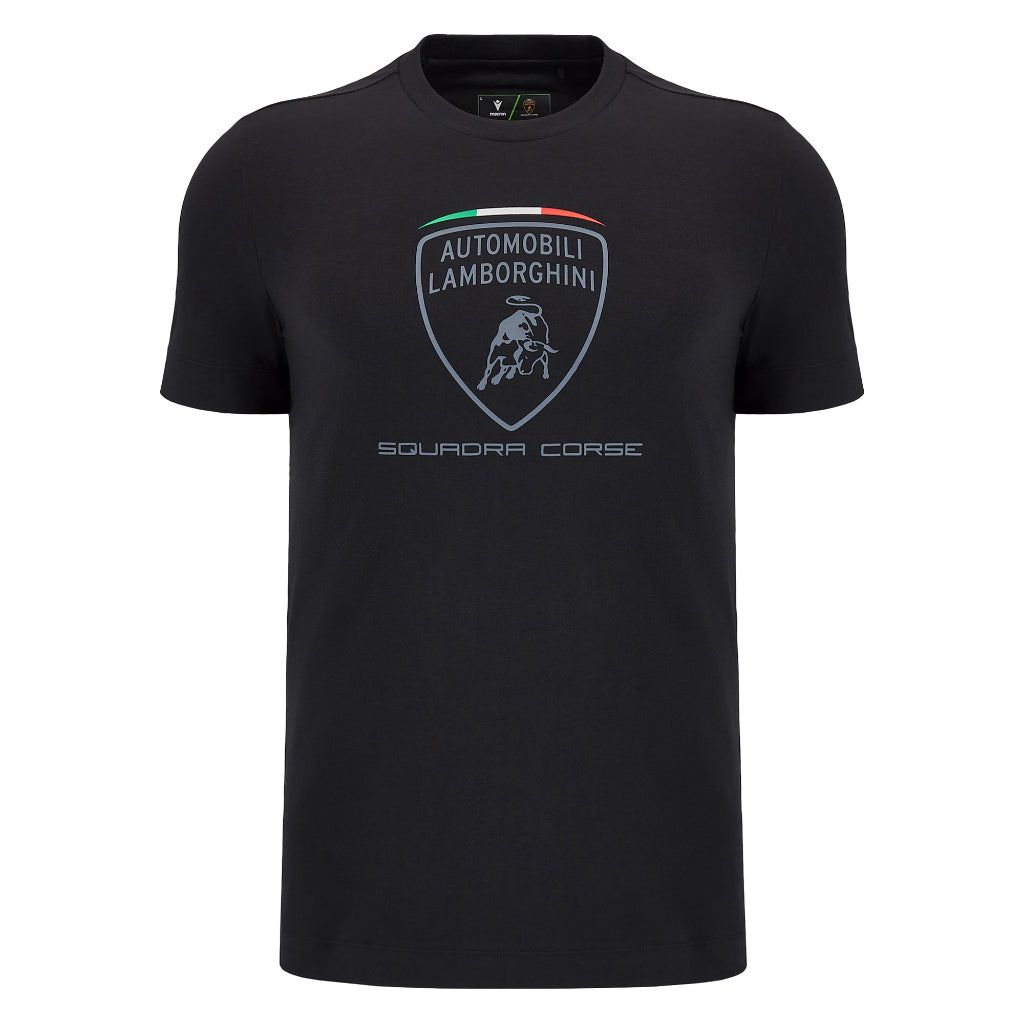 Polera Negra Cuello Redondo Lamborghini Hombre M24