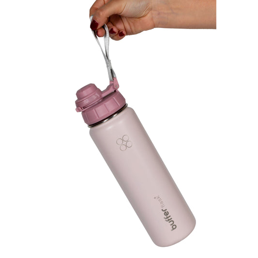 Termo Botella Agua Termica Buffer  Morea Acero Inoxidable +4 Tapas Pinky