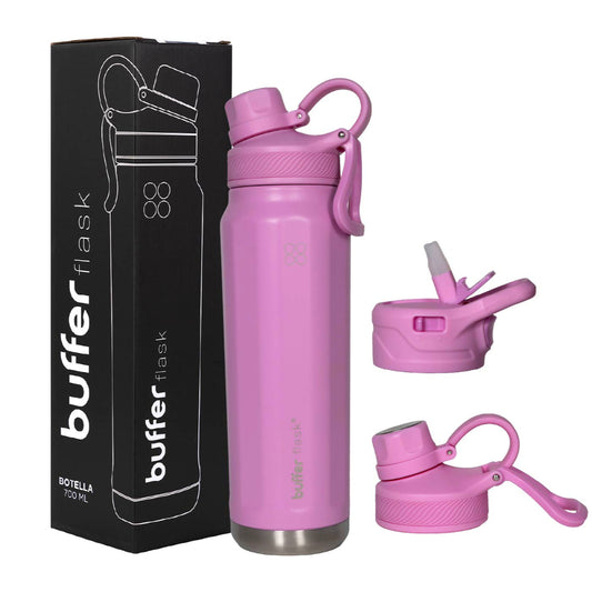 Botella Termica Agua Acero Inoxidable Buffer Paine 750ml +tapas Dani Pink