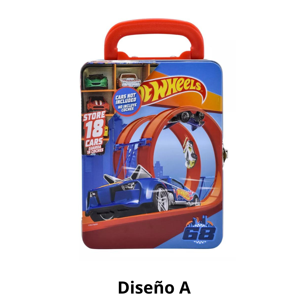 Caja Metálica Portautos Hot Wheels