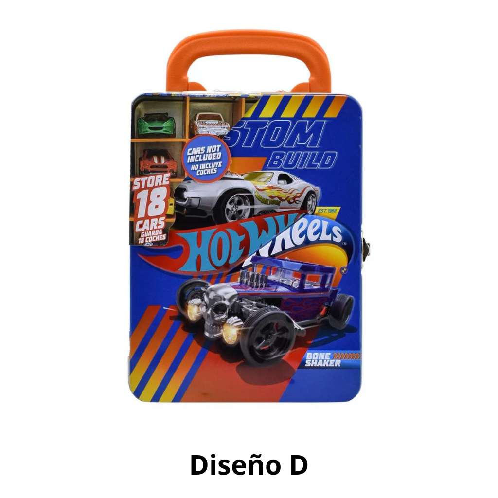 Caja Metálica Portautos Hot Wheels