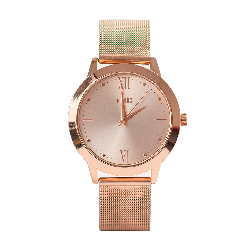 Reloj Mesh 1 Dorado Rosa