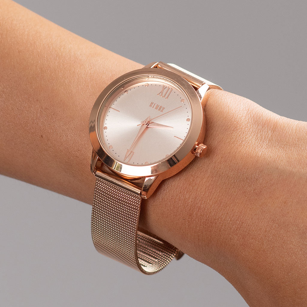 Reloj Mesh 1 Dorado Rosa