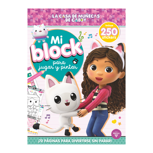 Block de actividades 72pag + 250 stickers gabby (b5990)