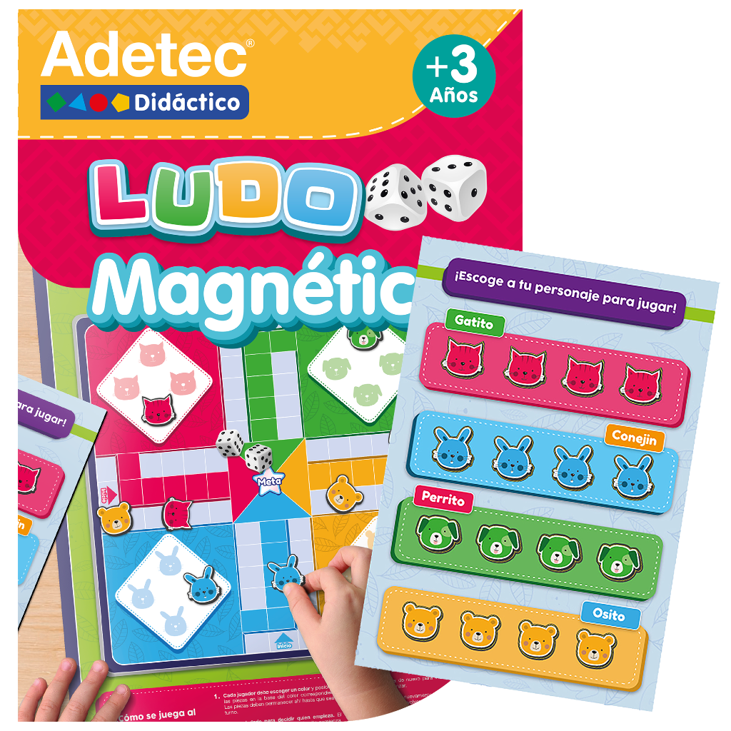 Juego Ludo, Incluye Dados - Láminas Magnéticas Interactivas