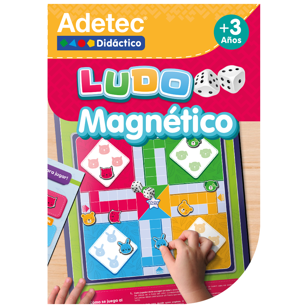 Juego Ludo, Incluye Dados - Láminas Magnéticas Interactivas