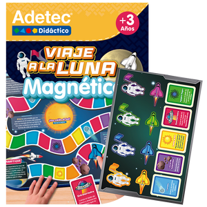 Juego Viaje A La Luna, Incluye Dados - Láminas Magnéticas Interactivas
