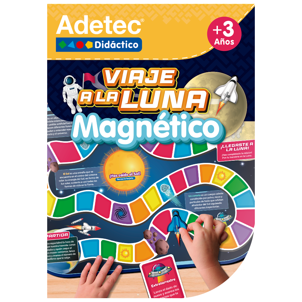 Juego Viaje A La Luna, Incluye Dados - Láminas Magnéticas Interactivas