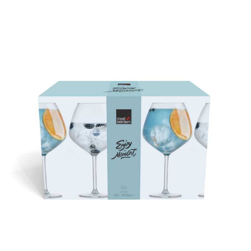 Pack de 6 Copas Cocktails 750ml Gin Tonic Enjoy The Moment