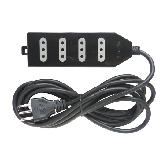 Alargador Mult. 3 Mts 4 Posic. Negro
