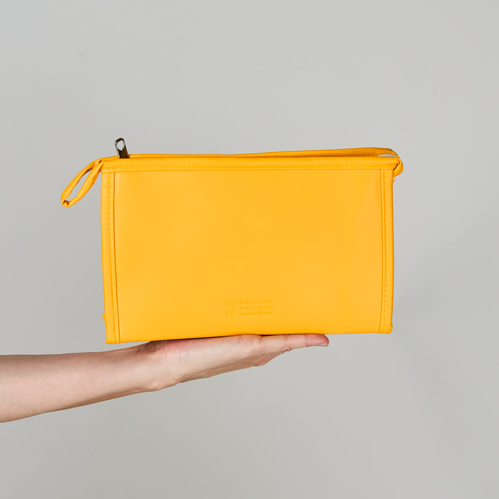 Cosmetiquero Bicolor Mediano Mostaza