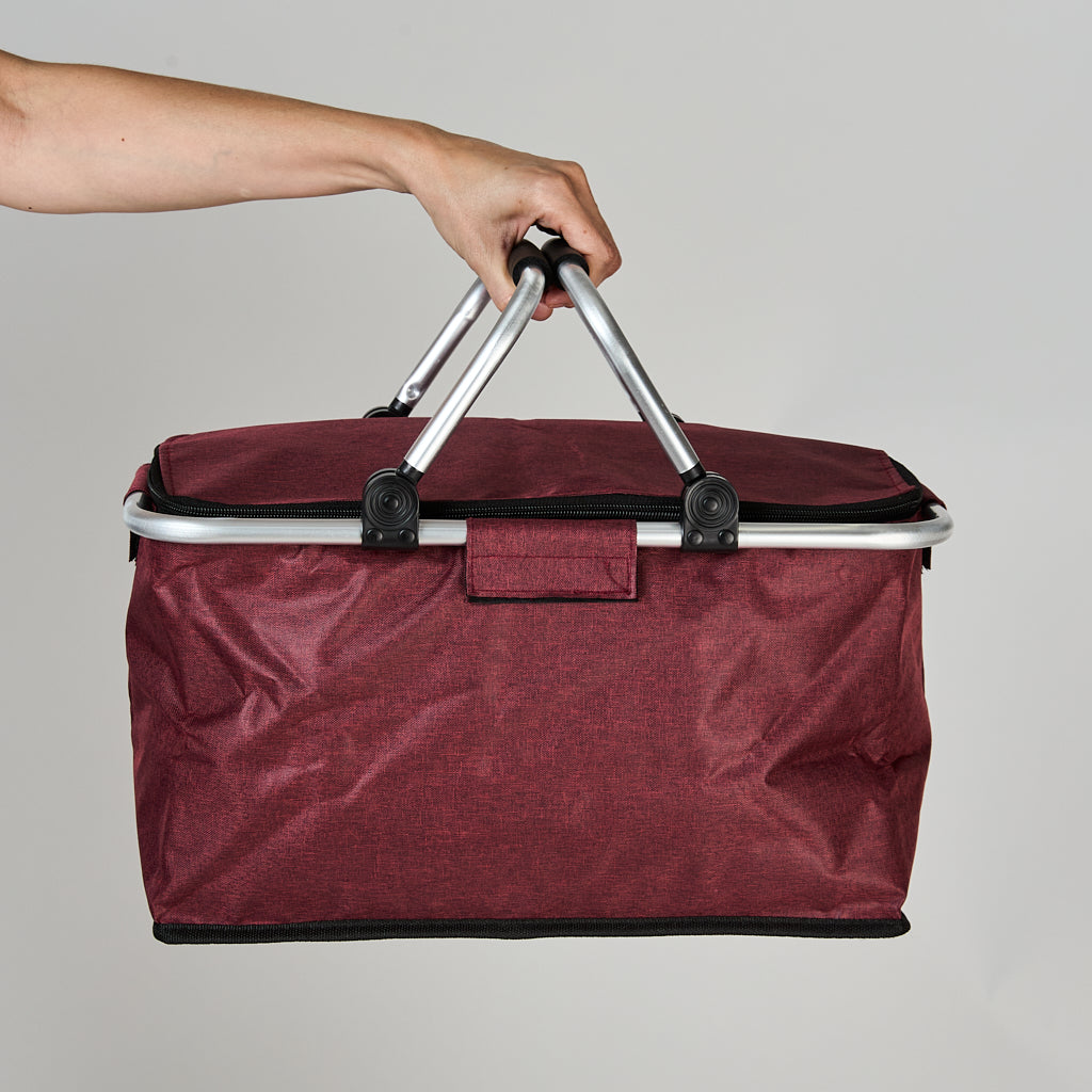 Cooler Plegable Manillas 18Lt Rojo