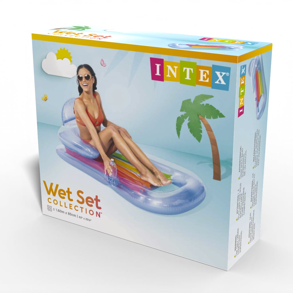 Colchoneta Sillón Inflable Intex King Kool Lounges, Colores Surtidos