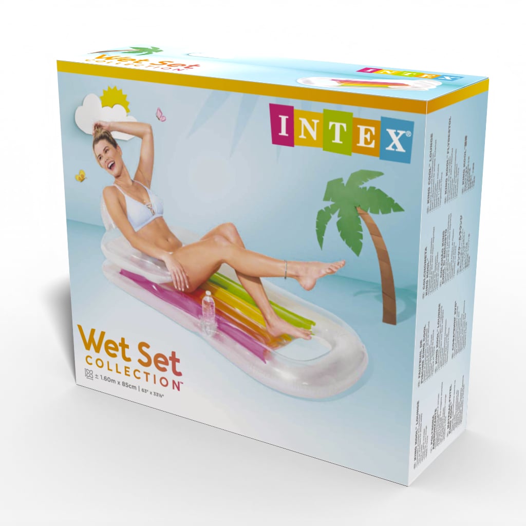 Colchoneta Sillón Inflable Intex King Kool Lounges, Colores Surtidos