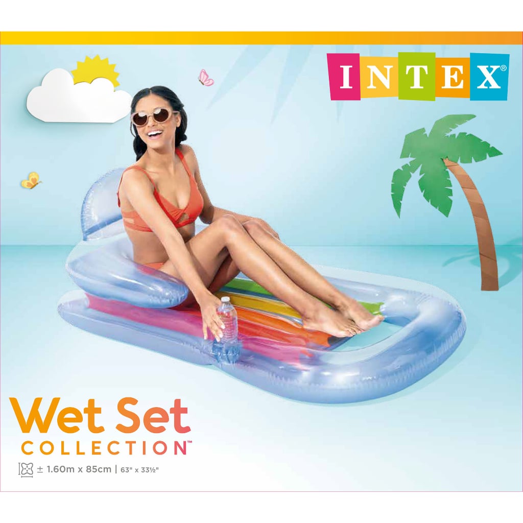 Colchoneta Sillón Inflable Intex King Kool Lounges, Colores Surtidos