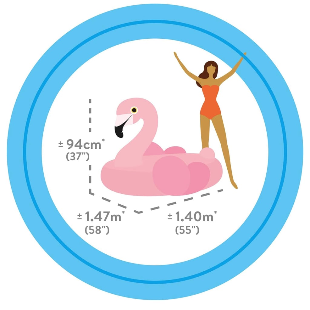 Flotador Flamenco Gigante Inflable Intex 142 X 137 X 97 Cm