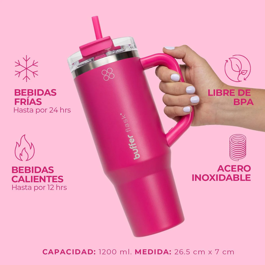 Botella Termica Mug Buffer Bora Bora 1,2Lt Frio y Calor Candy