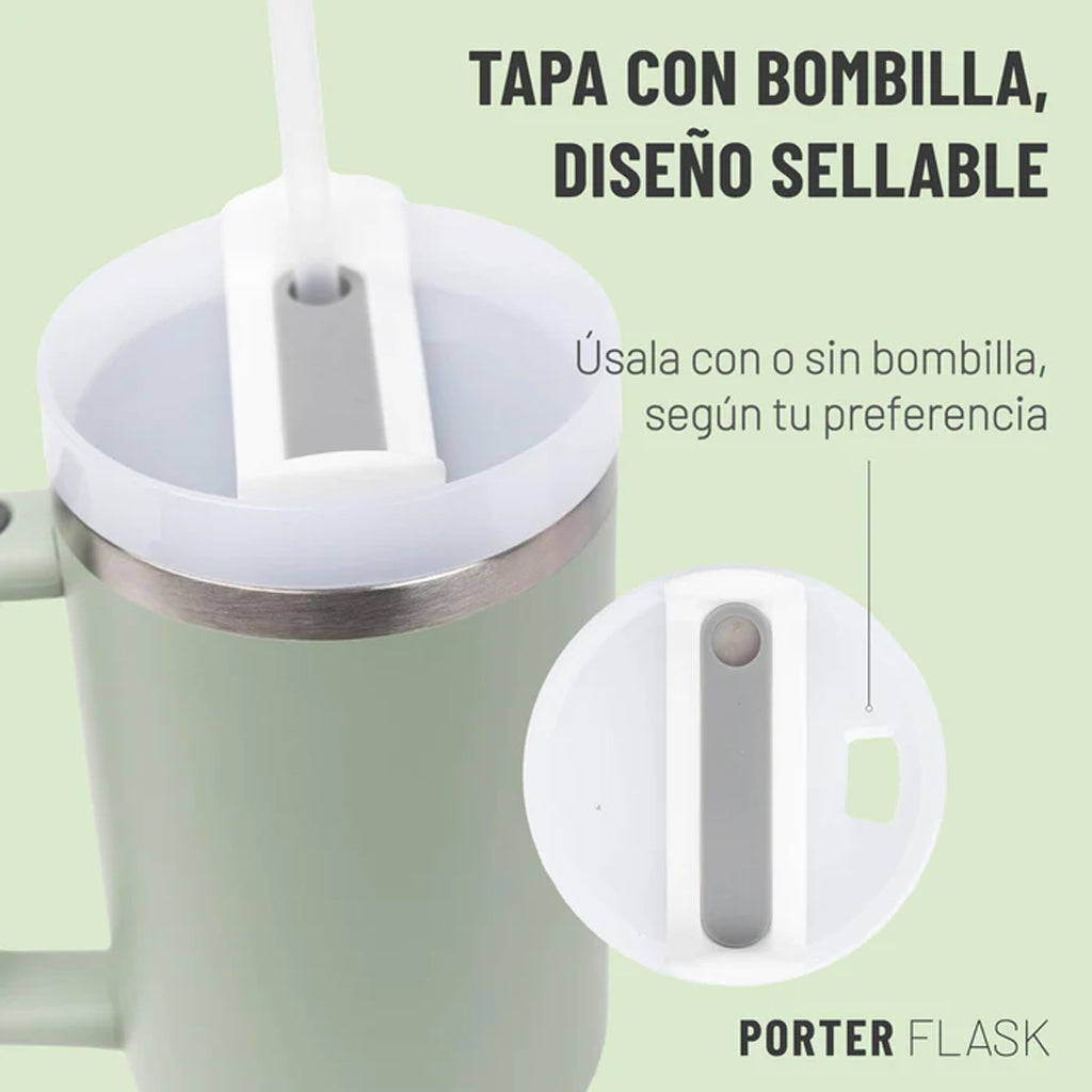 Botella Térmica Mug One2Go 1,2Lt Frio y Calor Green