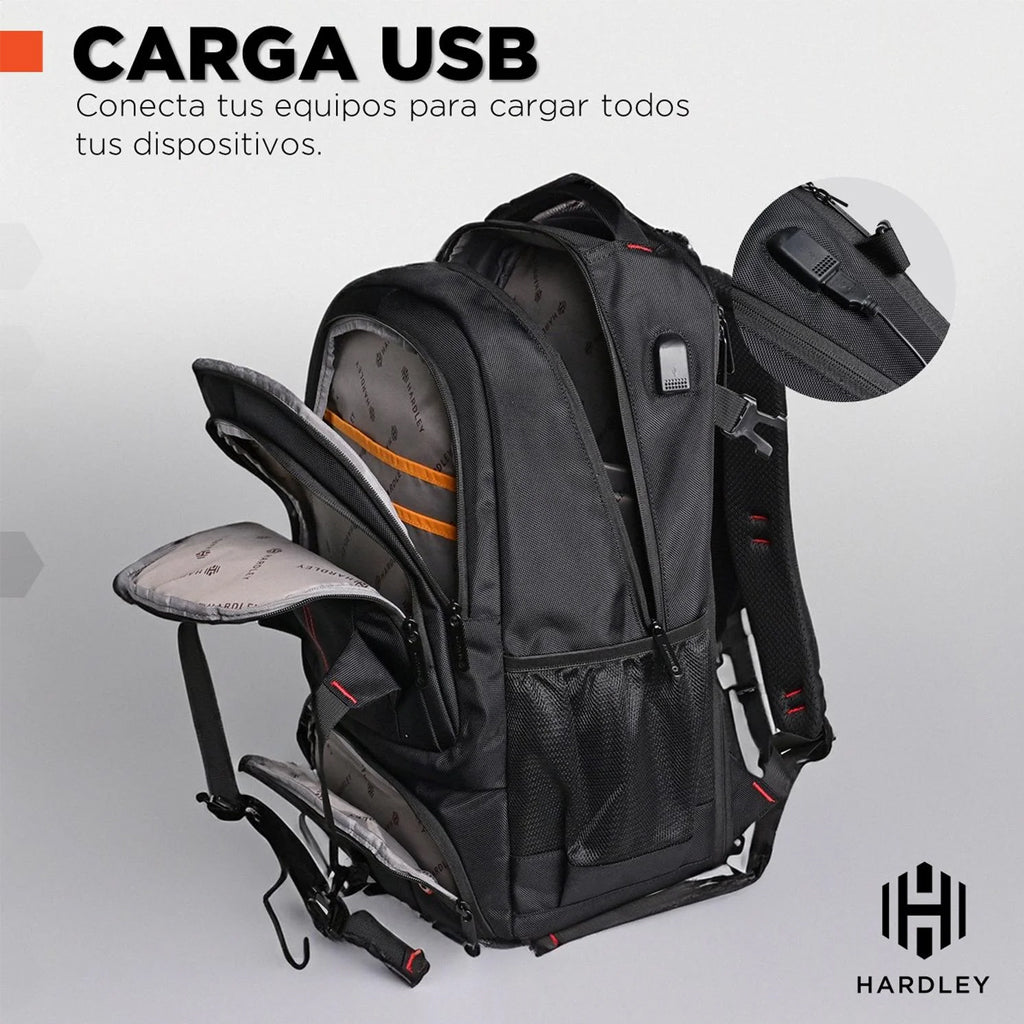 Mochila Notebook Hardley Impermeable Antirrobo Hombre Mujer