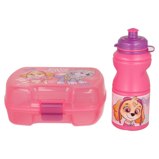 Set 2Pcs Premium Porta Sándwich + Botella Paw Patrol Niña