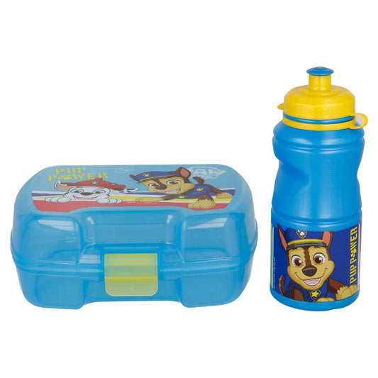 Set 2Pcs Premium Porta Sándwich + Botella Paw Patrol Niño