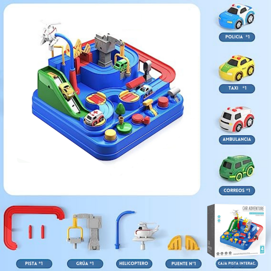 Pista De Autos Didáctica (3 A 10 Años)