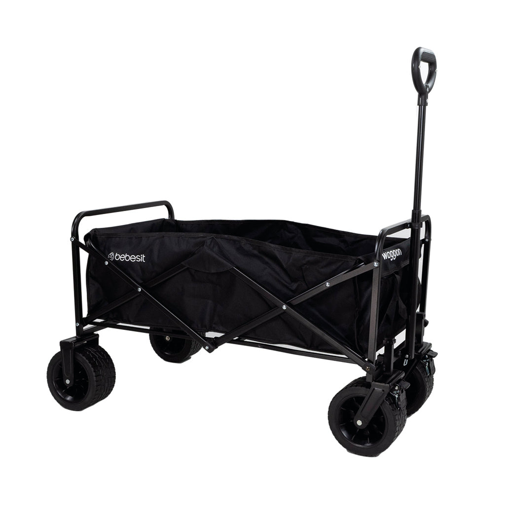 Carrito Plegable Camping Playa Niños Negro