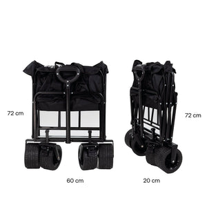 Carrito Plegable Camping Playa Niños Negro