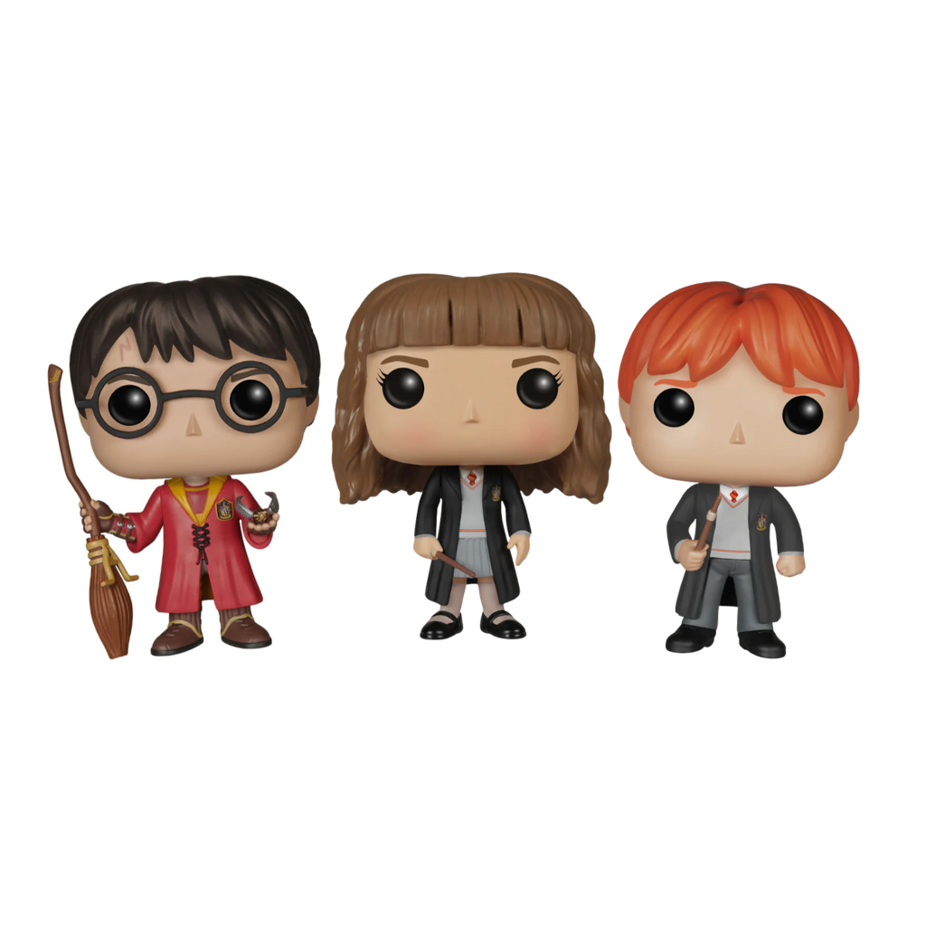 Combo Funkos Harry Potter: Harry, Hermione y Ron