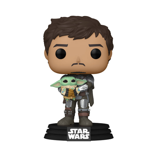 Funko Pop Star Wars Mando Holding Child