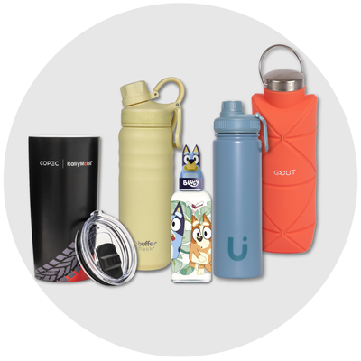 Botellas de Agua y Mugs