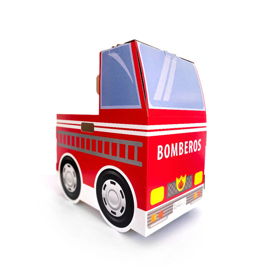 Juego De Carton - Carro De Bomberos