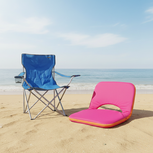 Combo: Silla Plegable Apoyabrazos Azul Outback + Silla Reclinable Fucsia