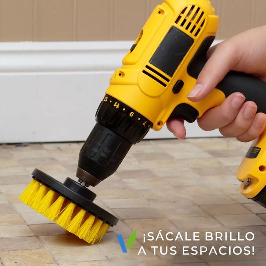 Set 10 Cepillos Limpieza. Auto Hogar Y Tapiz, Para Taladro