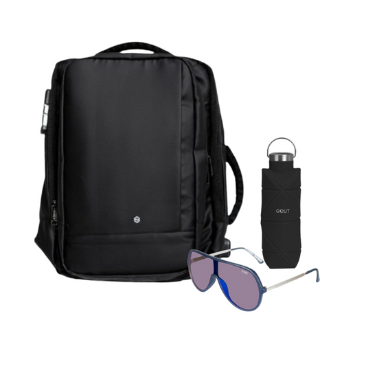 Combo 48% OFF: Mochila Viral 30L + Botella 700ml + Lentes de Sol Dugi