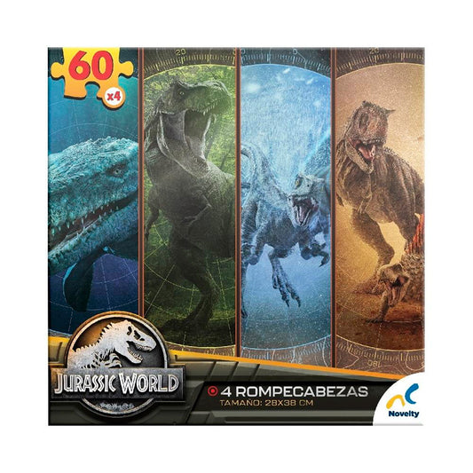 Puzzle 4 En 1 Jurassic World 60 Piezas