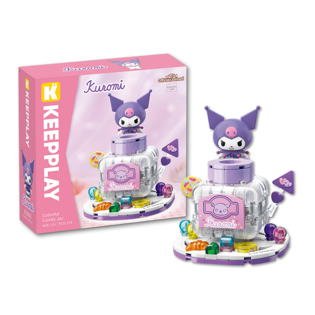 Frasco de Dulces Kuromi Bloques Armables 🧩 | Tienda Copec