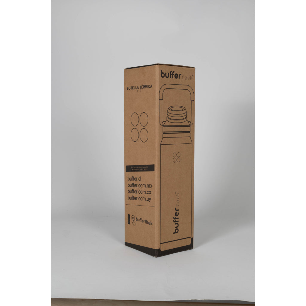 Botella Agua Termica Buffer Mallorca 1 litro Negro