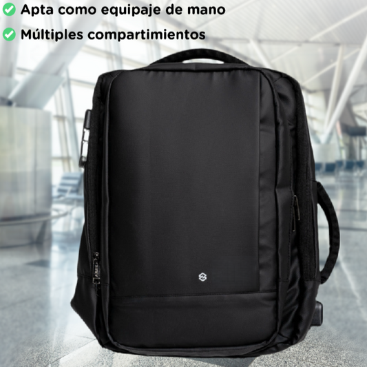 Mochila de Viaje Viral Cabina 30L. Resistente al Agua y con Candado de Seguridad