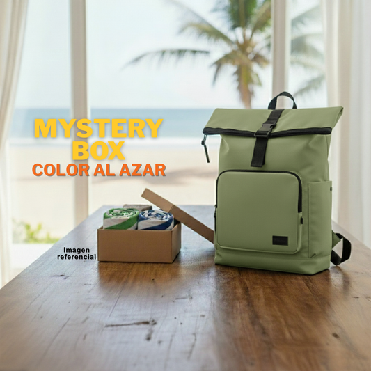 Combo 43% OFF: Mochila Saxoline Preston Oliva Green 35 L + Toalla de Playa Redonda 150 cm surtido