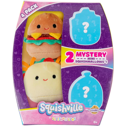 Squishmallows Set 4 Peluches 5 cm