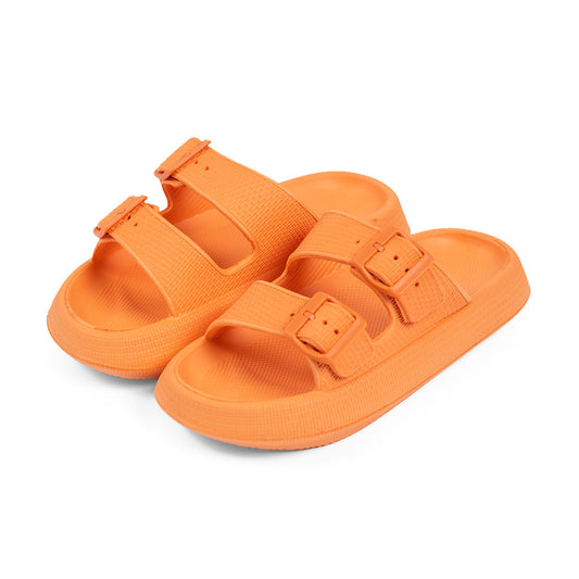 Sandalia Infantil Hebilla Goma Naranjo