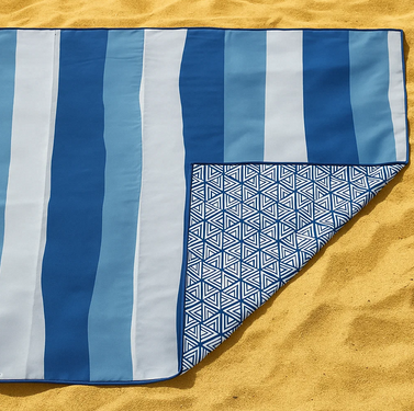 Toalla Playa Microfibra Reversible 85X163Cm Azul