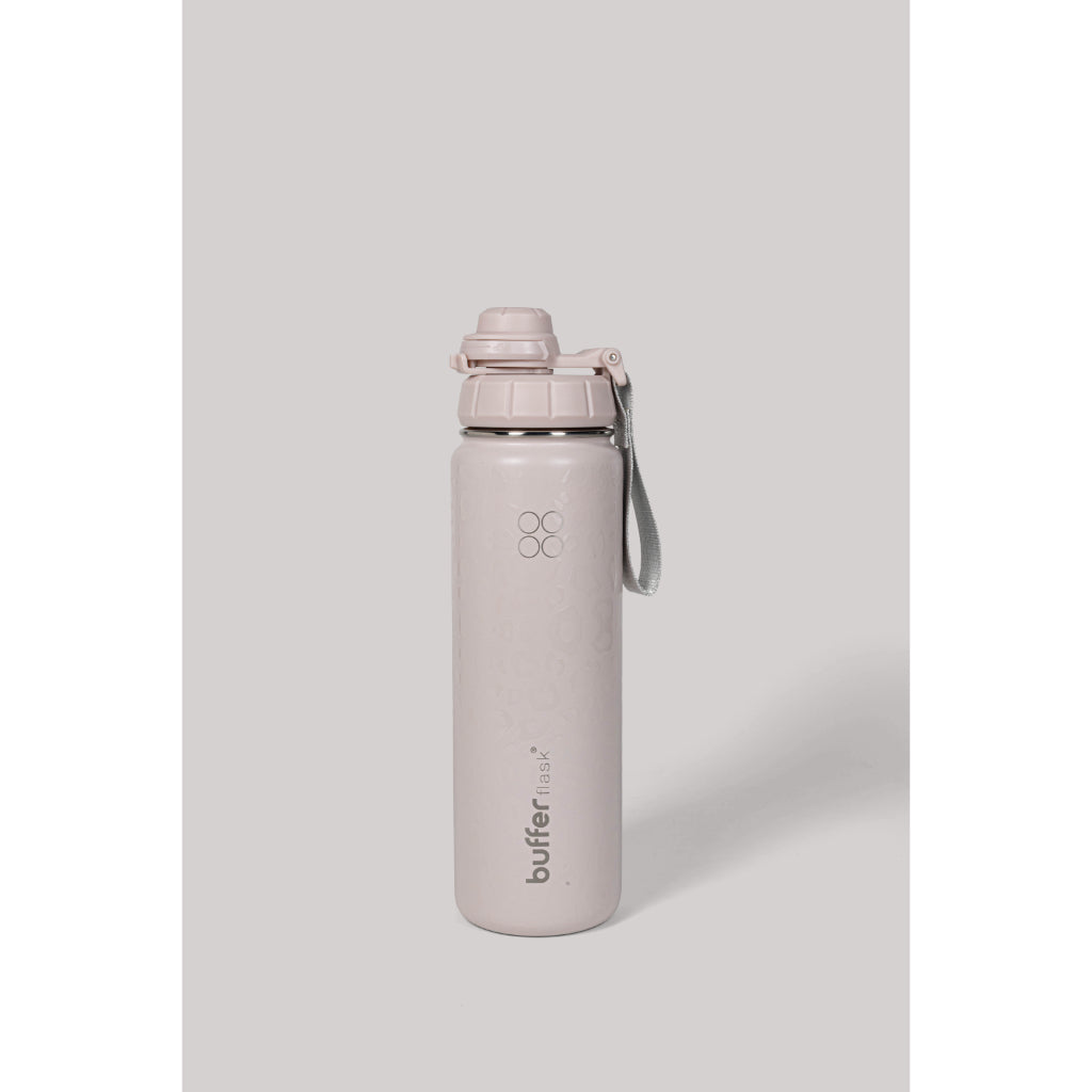 Botella Agua Térmica Buffer Morea 700ml +4 Tapas Pink Leopardo