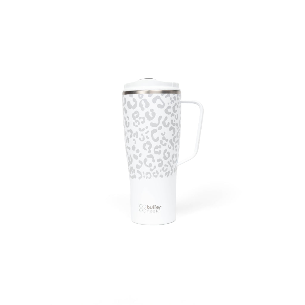 Mug Vaso Térmico Buffer Roques 1Lt + 2 Tapas Ice Leopardo