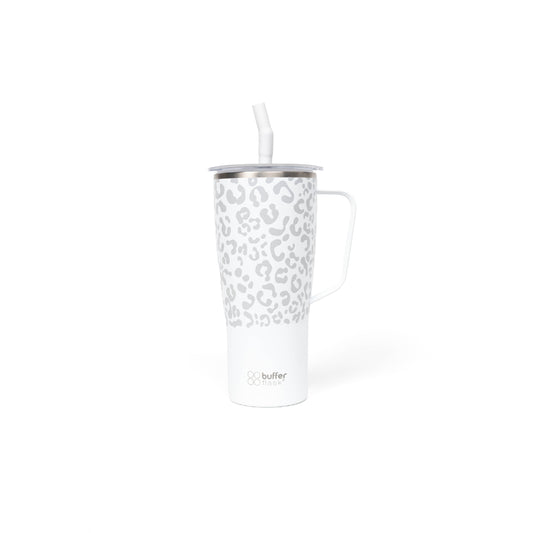 Mug Vaso Térmico Buffer Roques 1Lt + 2 Tapas Ice Leopardo