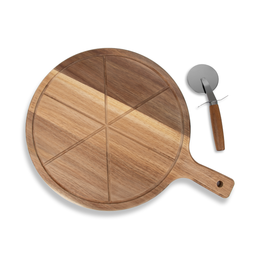 Set Tabla Para Pizza Y Cortador