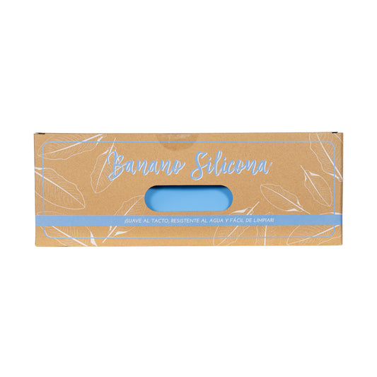 Combo Banano Silicona Celeste y Organizador de Viaje Cosmetiquero 24cm x 18cm Gout Aqua
